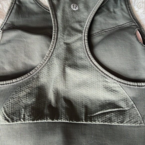 Lululemon Racerback Olive Green Bra- 6 - Picture 5 of 6